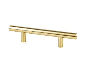 Berenson Corporation BQ0820-2MDB-P Tempo Series, Steel Pull, 3" Center to Center - Modern Brushed Gold Finish