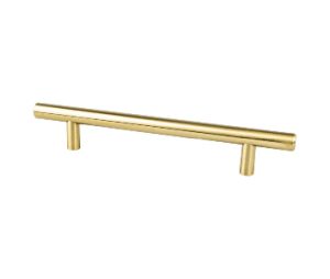 Berenson Corporation BQ0822-2MDB-P Tempo Series, Steel Pull, 5-1/16" Center to Center - Modern Brushed Gold Finish