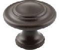 Berenson Corporation BQ0932-1ORBL-P Advantage Series, Zinc Die Cast Knob, 1-5/16" Diameter - Oil Rubbed Bronze Light Finish