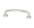 Berenson Corporation BQ1278-1BPN-P Tailored Traditional Series, Solid Brass Pull, 3-3/4" Center to Center - Brushed Nickel Finish