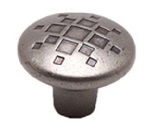 Berenson Corporation BQ7115-RN Overture Series, Zinc Die Cast Knob, 1-5/16" Diameter - Rustic Nickel Finish