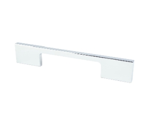 Berenson Corporation BQ9034-4026-P Advantage Series, Aluminum Rectangular Pull, 3-25/32" Center to Center - Polished Chrome Finish