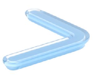 Berenson Corporation BQ9792-7000-P Next Series, Acrylic Pull, 6-5/16" Center to Center - Blue Transparent Finish