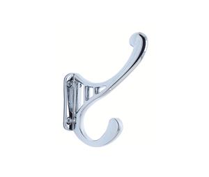 Berenson BQ8011-26 Wardrobe Hook - Double Prong, Polished Chrome Finish