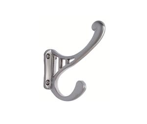 Berenson BQ8012-BPN Wardrobe Hook, Premium Series, Double Prong - Brushed Nickel Finish, 3/8" Width