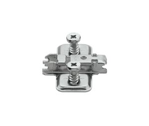 Blum BP173L8100 CLIP Mounting Plate, Standard One-Piece, System Screw -Steel - Nickel-Plated Finish