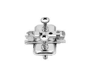 Blum BP174E610001 CLIP Mounting Plate, Standard One-Piece, EXPANDO - Nickel-Plated Finish