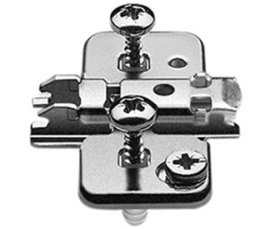 Blum BP174H7100E Cam Adjustable Wing, EXPANDO Dowel, 0mm Height - Nickel-Plated Finish