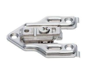 Blum BP175H6040 CLIP Mounting Plate, Cam Adjustable Center Mount, 4.5mm Height - Nickel-Plated Finish