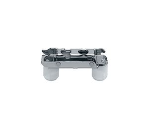 Blum BP177H3100 CLIP Series Frameless Cam Adjustable In-Line Mounting Plate - Nickel-Plated Finish