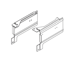 Blum BP22K6001 Blum Aventos HK-Top Mounting Bracket Set, for Face Frame Cabinet - Zinc Finish