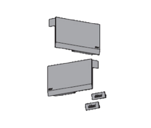 Blum BP22K8000NARL-DG Cover Cap Set, Blum Aventos HK-Top Lift System - Dark Gray Finish