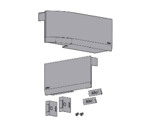 Blum BP23K8000NA-LG Blum Aventos HK-Top Cover/Switch Set - Light Gray Color