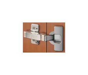 Blum BP75T1580 107° CLIP Top Self-Closing & Free Swinging Hinge, Full Overlay Dowel - Nickel-Plated Finish