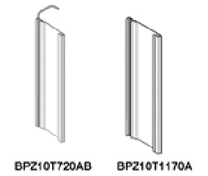 Blum BPZ10T720AB Vertical Aluminum Profile with Cable, 28-3/8" Length