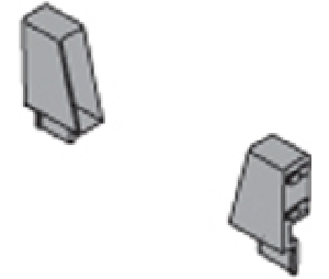 Blum BPZ30N00026ZA-GRY Center Adapter Set, Gray