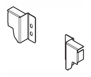 Blum BPZ30N000S04L-NI Rear Fixing Bracket, Left Hand - Nickel Finish