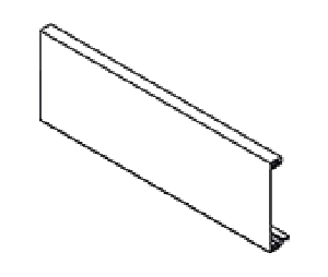 Blum BPZ31L1036A Front Piece for Rollout TANDEMBOX Intivo, No Groove, Gray