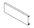 Blum BPZ31L1036A Front Piece for Rollout TANDEMBOX Intivo, No Groove, Gray