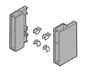 Blum BPZ36D0080 Gallery Bracket Set, TANDEMBOX Intivo, Gray