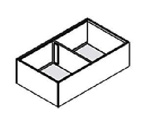 Blum BPZC7F400RSP AMBIA-LINE Deep Drawer Insert, Non-Slip Rubber Feet, Magnetic Black Finish