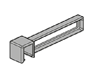 Blum BPZC7U10F0 LEGRABOX Lateral Divider for Cross Gallery, Clip-On, 3.31" Height, Dust Gray Finish