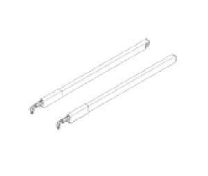 Blum BPZRG437RIIC Top Gallery Rail, 500mm Length, Stainless Steel Finish