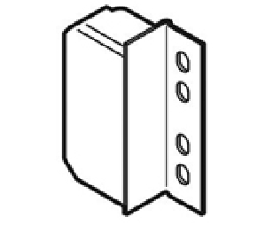 Blum BPZRR5000 Rear Mount Gallery Bracket, Symetrical, Gray