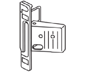Blum BPZSF1200R Clip-on Front Fixing Bracket, Screw-On, Right, Nickel-Plated Steel Material