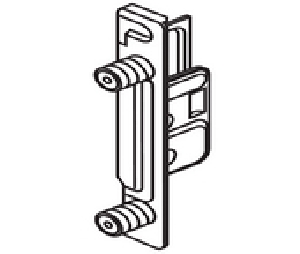 Blum BPZSF1800R Standard Front Fixing Bracket, Doweled, Right, Nickel-Plated Steel Material