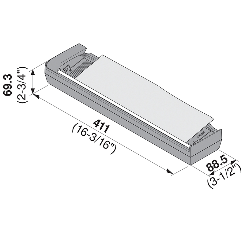 Blum BPZSZ02F1 Blum ORGALINE Aluminum Foil Dispenser