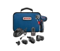 Bosch BLGSR12V-4ATT 1/4" Cordless Flexiclick 5-in-1 Drill/Driver System, Keyless Chuck Type, 12V, Lithium Ion, LED Work Light
