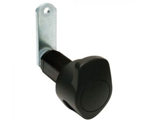 CompX NLC8010-18 Padlockable Cam Cabinet Lock, 1-7/16" Cylinder Length - Matte Black Finish