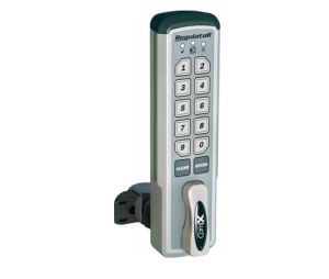 CompX NLREG-S-R-5 RegulatoR Electronic Lock, Self-Locking, Right Hand Mount, 1-3/4" Cylinder Length - Satin Chrome Finish