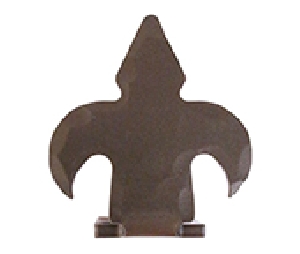 CSHardware QG120108 Rolling Door Hardware Kit, Center Guide, Fleur-de-lis - Black Finish