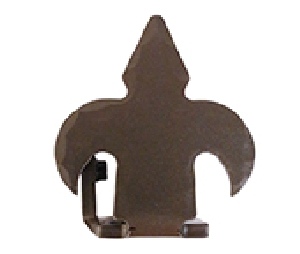 CSHardware QG120207 Rolling Door Hardware Kit, Left Stop, Fleur-de-lis - Oil Rubbed Bronze Finish