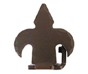 CSHardware QG120308 Rolling Door Hardware Kit, Right Stop, Fleur-de-lis - Black Finish