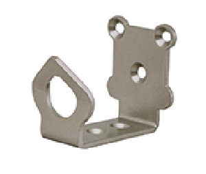 CSHardware QG13060108 Rolling Door Hardware Kit, Universal Guide/Stop (Non-Handed) Floor Bracket, 1-7/8" Size - Black Finish