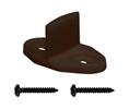 CSHardware QG1303FG07 Rolling Barn Door Hardware Accessory, Plastic Floor Guide - Brown Finish