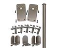 CSHardware QG1310BR02 Rolling Door Hardware Kit, 72" Roller Kit - Satin Nickel Finish