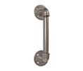 CSHardware QG5213990102 Rolling Barn Door Hardware Accessory, Steel Handle, Pipe Style - Satin Nickel Finish