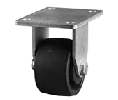 DH Casters CCBU3P1NR Plate Mount Rigid Casters Without Brake, Low Profile, Heavy Duty 440 lb Weight Capacity