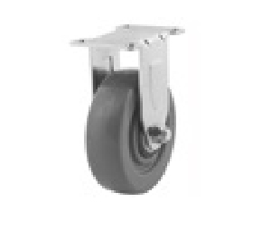DH Casters  CCLM35P1MS Plate Mount Swivel Casters Without Brake, Medium Duty, 220 lb Weight Capacity, Wheel Material: Non-Marking (Gray)