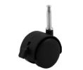 DH Casters CCT20S1BKB Twin Wheel Swivel Caster With Brake, Light Duty, 85 lb Weight Capacity, Stem & Socket Mount Type