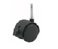 DH Casters CCT20T1BK Twin Wheel Swivel Casters Without Brake, Light Duty, 85 lb Weight Capacity, Threaded Mount Type