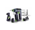 Festool FJ564535 3/8" Cordless Drill Set with Right Angle Chuck, Keyless Chuck Type, 10.8V