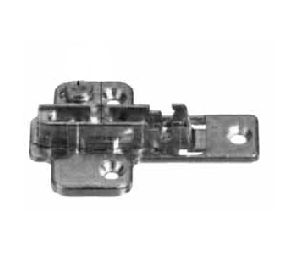 Grass America GF314.493.70.0015 Grass Nexis Frameless Base Plate, Zinc Die Cast, Open Hole for Wood Screws, Screw-On, 0mm Height - Nickel-Plated Finish