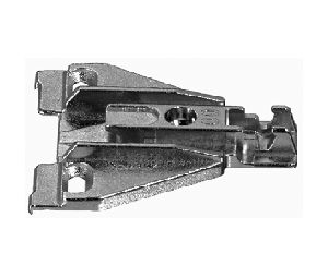 Grass America GF346.290.88.0015 Grass Nexis Face Frame Adapter Base Plate, Slotted Hole, Screw-On, 0mm Height, Die-Cast Steel