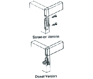 Grass America GF6150-HF4.2 Front Railing Clip, Screw-On, White Finish-20 Pieces per Box