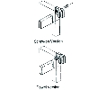 Grass America GF6150-03 Back Railing Clip, Screw-On, White Finish-20 Pieces per Box